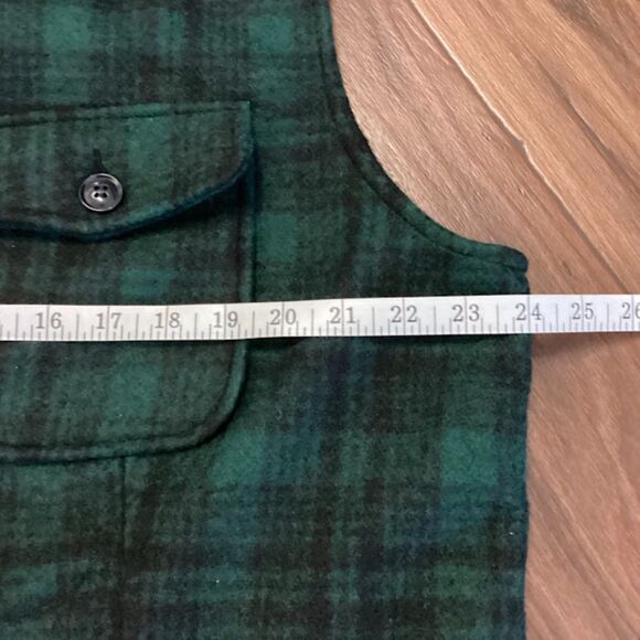 Piombo Hunting Vest Front Button Woman's XXL Green Plaid Front Pockets - Picture 8 of 10